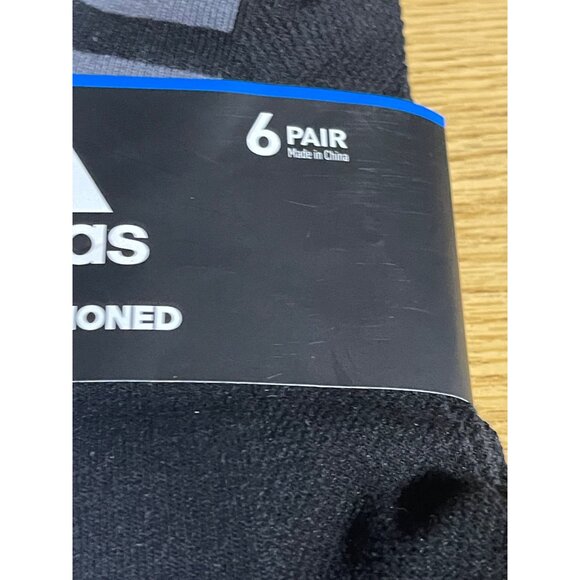 Adidas Mens Cushioned AEROREADY Socks 6-Pack Size 6-12 - Picture 7 of 7